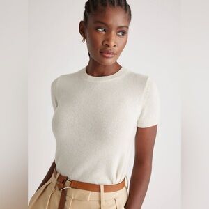 Quince Women's Cream Crew Neck Sweater